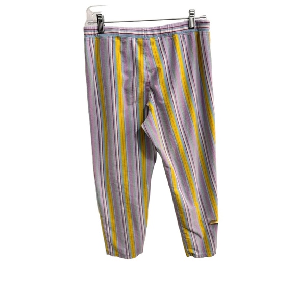 Relativity Multicolor Striped Pattern Drawstring Waist Straight Leg Casual Pants - Picture 3 of 11
